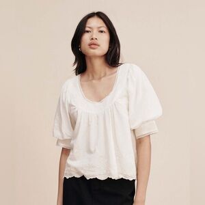 Posse XS Mylah Blouse Cream Embroidered